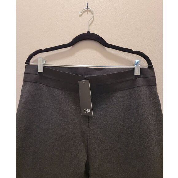 NWT - Jones New York Gray Elastic Waist Knit Pants Size XL - Picture 2 of 7